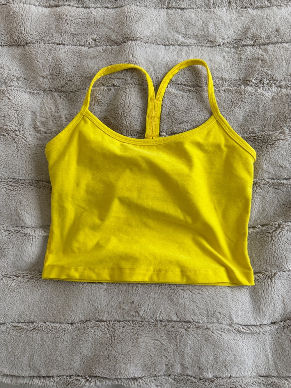 Beyond Yoga Bright Yellow Racerback Crop Camisole - Picture 2 of 3